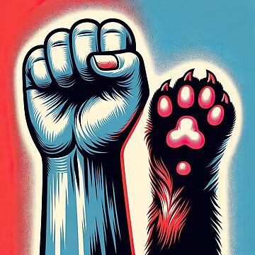 Artwork thumbnail, Paws and Protest: United Strength Illustration by bsilvia