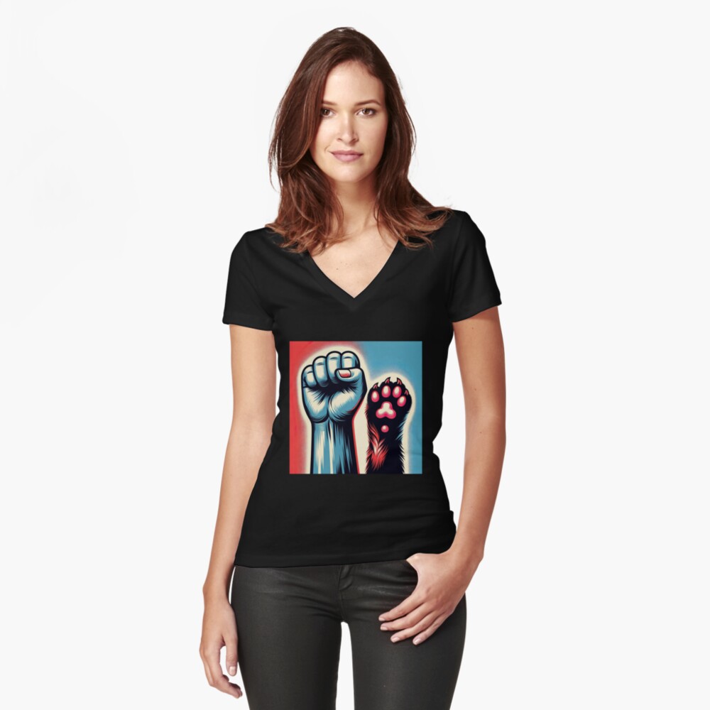 Item preview, Fitted V-Neck T-Shirt designed and sold by bsilvia.