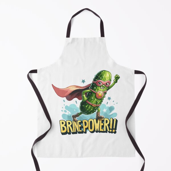 Item preview, Funny Pickle Star Superhero Brine Power Retro designed and sold by CosyTeal.