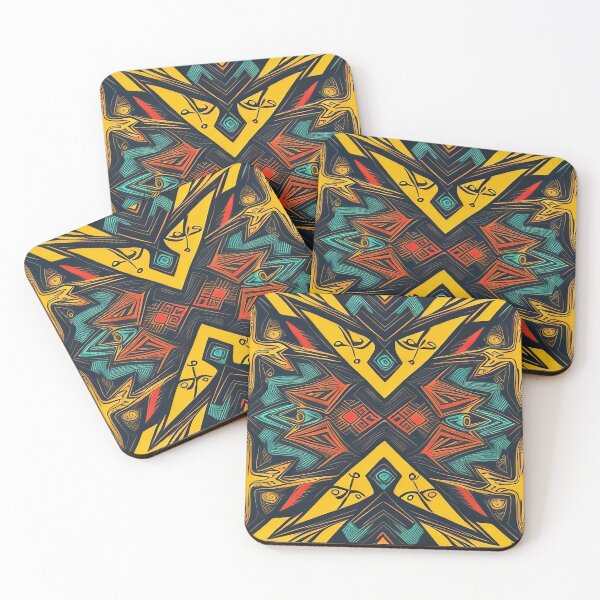 Item preview, Tribal pattern with yellow vibes designed and sold by operossa.