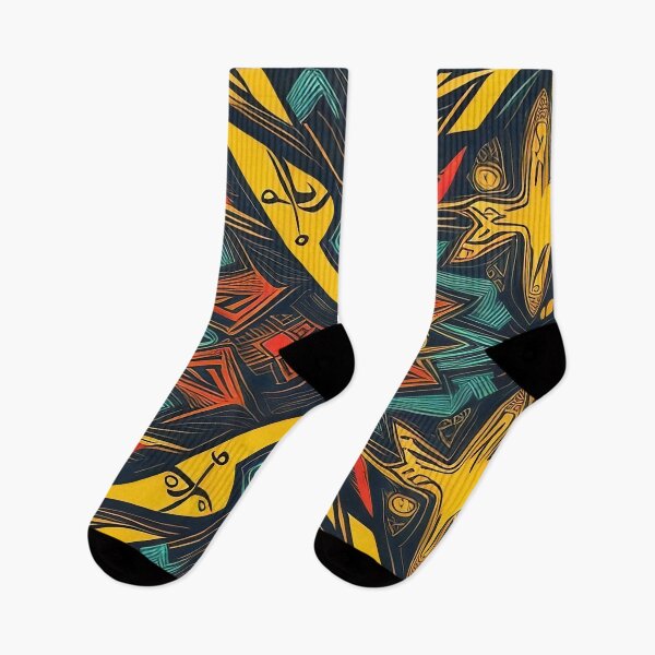 Item preview, Tribal pattern with yellow vibes designed and sold by operossa.