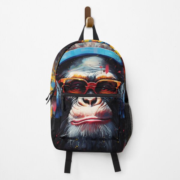 Item preview, DJ Monkey Thinker with Headphones and Glasses designed and sold by GrinGalore.