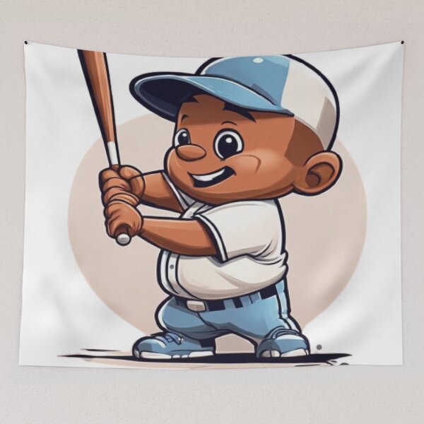 Item preview, Cartoon Character Playing Baseball designed and sold by HarmonyGuitars.