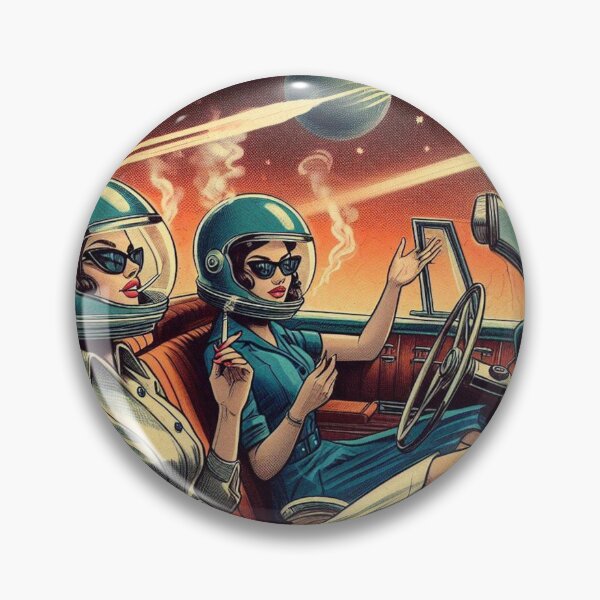 Item preview,  Retro futurism: 1950s girls in a car smoking designed and sold by thebennington12.