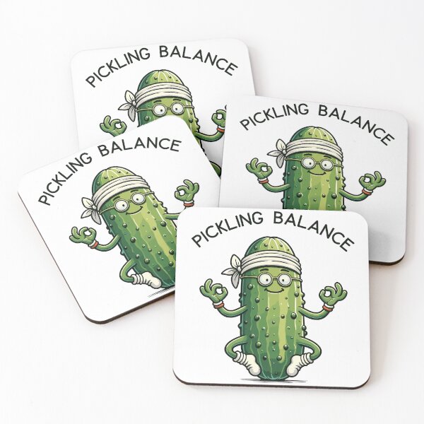 Item preview, Funny Pickle Yoga Guru Pickling Balance designed and sold by CosyTeal.