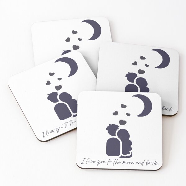 Item preview, I love you to the moon and back, couple design designed and sold by Coral-Cases.