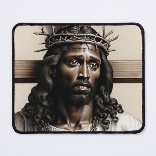 Item preview, Black Jesus; He loves you; designed and sold by Mona-Leilah.