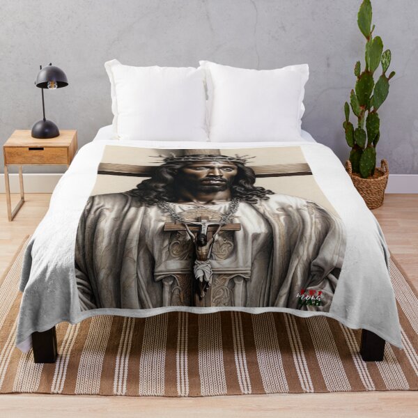 Item preview, Black Jesus; He loves you; designed and sold by Mona-Leilah.