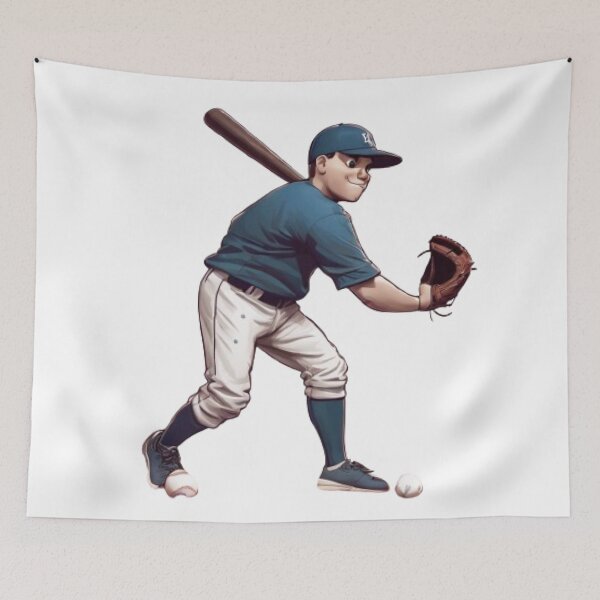 Item preview, Cartoon Character Playing Baseball  designed and sold by HarmonyGuitars.