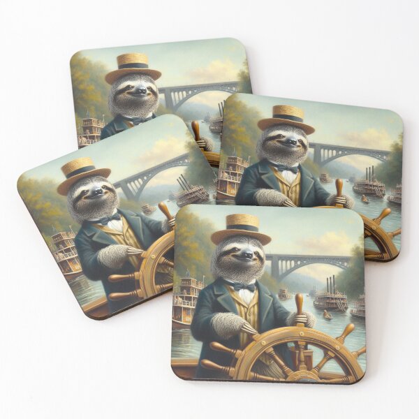 Item preview, Sloth Riverboat Captain designed and sold by CrankyOldDude.