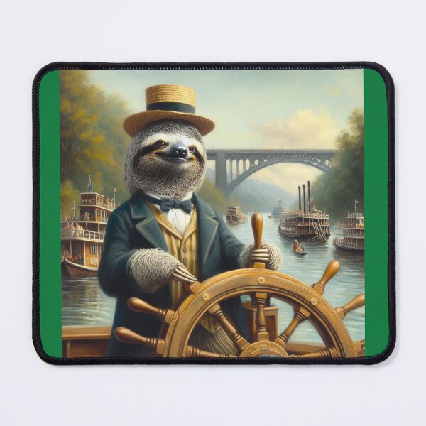 Item preview, Sloth Riverboat Captain designed and sold by CrankyOldDude.