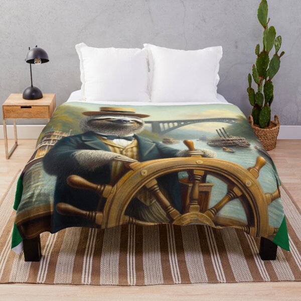 Item preview, Sloth Riverboat Captain designed and sold by CrankyOldDude.
