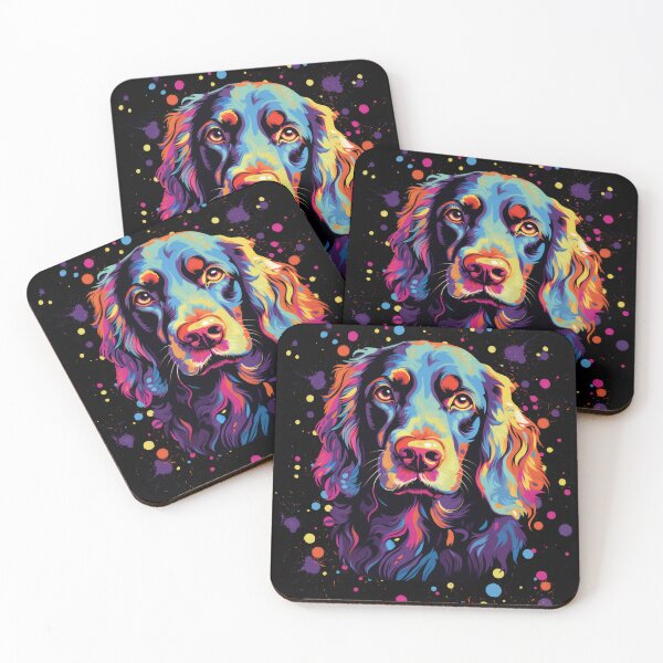 Item preview, colorful American Water Spaniel dog in modern pop art designed and sold by WallyPink.