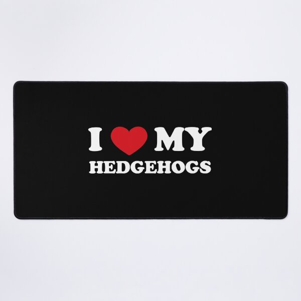 Item preview, I love my Hedgehogs - simple white design designed and sold by EmeraldeaArt.