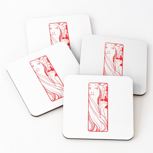 Item preview, Alphonse Mucha "the muse of art" (red) designed and sold by lachataigne.