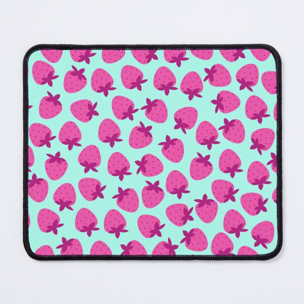 Item preview, pink strawberry field summer cute nature fruit girly pattern designed and sold by DesignYourWaystore.