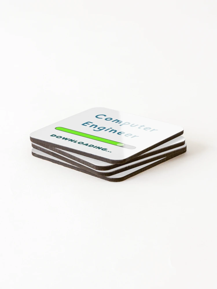 Thumbnail 4 of 5, Coasters (Set of 4), Computer Engineer Loading || In Progress designed and sold by ShopWearInspire.
