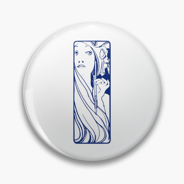 Item preview, Alphonse Mucha "the muse of art" (blue) designed and sold by Heraldry design.