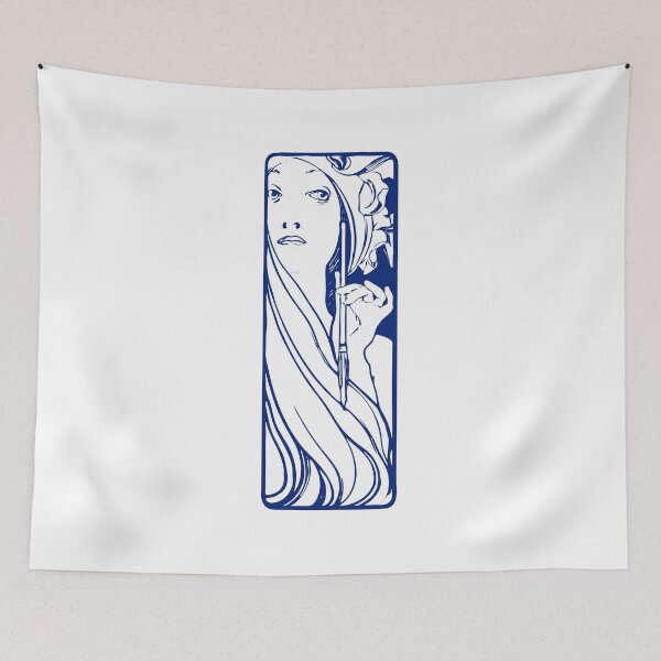 Item preview, Alphonse Mucha "the muse of art" (blue) designed and sold by lachataigne.