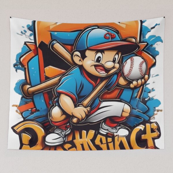 Item preview, Cartoon Character Playing Baseball  designed and sold by HarmonyGuitars.