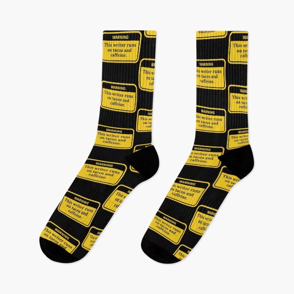 Item preview, Warning: This writer runs on tacos and caffeine. designed and sold by TheKnightWriter.