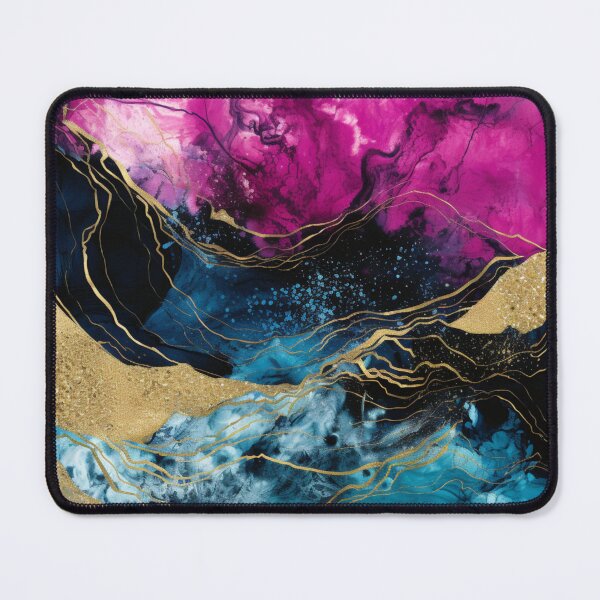 Item preview, Blue Marble Pink Gold Glitter Rich  #decor #art #design designed and sold by GrinGalore.