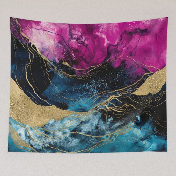 Item preview, Blue Marble Pink Gold Glitter Rich  #decor #art #design designed and sold by GrinGalore.
