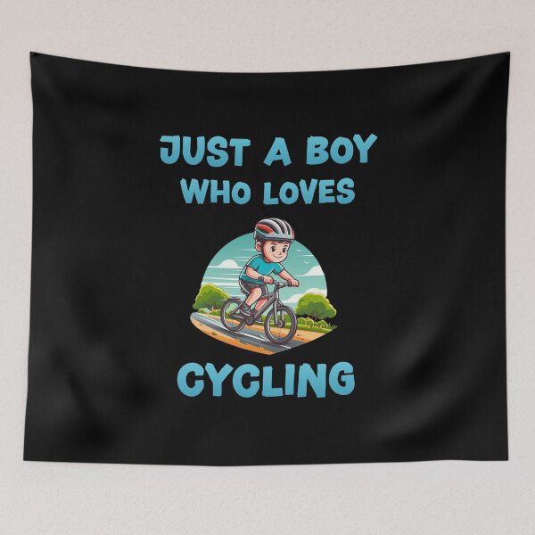Item preview, Just a boy who loves cycling designed and sold by HeadTurningArt.