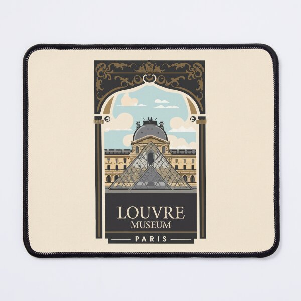 Item preview, A Vintage Travel Art of the Louvre Museum in Paris - France  designed and sold by GoodOldVintage.