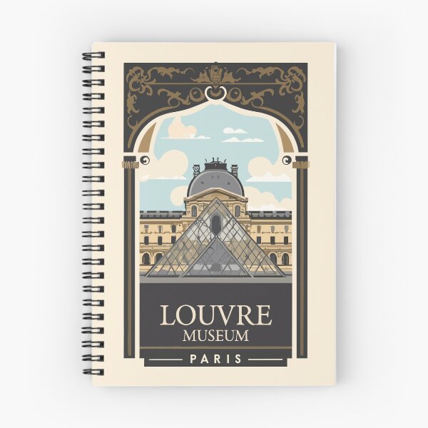 Item preview, A Vintage Travel Art of the Louvre Museum in Paris - France  designed and sold by GoodOldVintage.