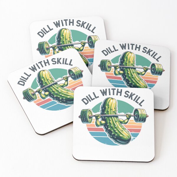 Item preview, Athletic Powerlifting Pickle Dill With Skill Retro designed and sold by CosyTeal.