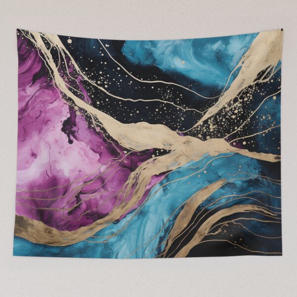 Item preview, Pink Marble Blue Gold Glitter Pattern  #decor #art #marble designed and sold by GrinGalore.