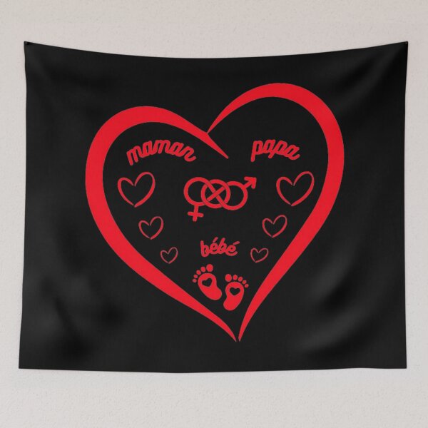 Item preview,  Illustration: Love of Mom, Dad, and Baby designed and sold by LIAMRIVIERART.