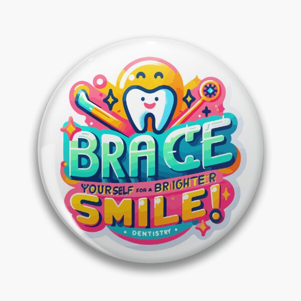 Item preview, Brace Yourself for a Brighter Smile - Colorful Orthodontic Design designed and sold by ShopiDentistry.