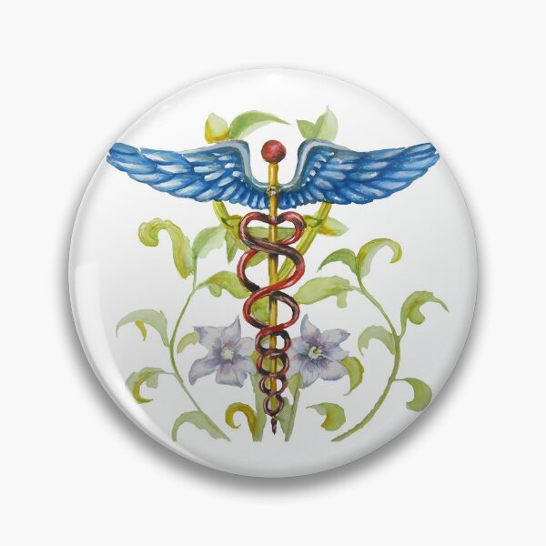 Item preview,  A Botanical Caduceus Cutout - Blossoming Health designed and sold by EmeraldeaArt.