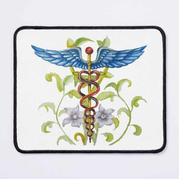 Item preview,  A Botanical Caduceus Cutout - Blossoming Health designed and sold by EmeraldeaArt.