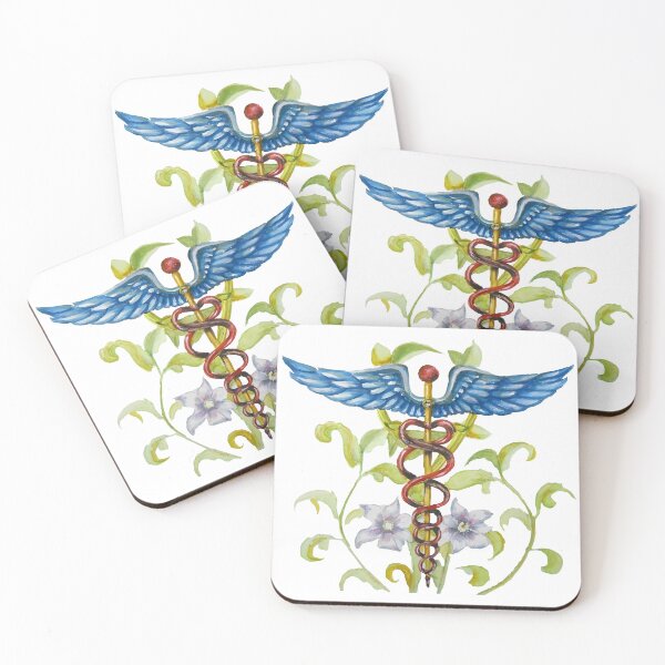 Item preview,  A Botanical Caduceus Cutout - Blossoming Health designed and sold by EmeraldeaArt.