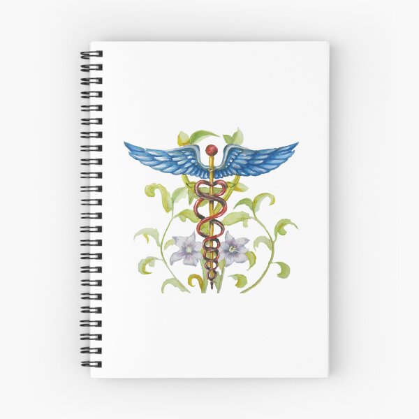 Artikelvorschau,  Ein botanischer Caduceus-Ausschnitt – Blühende Gesundheit entworfen und verkauft von EmeraldeaArt.