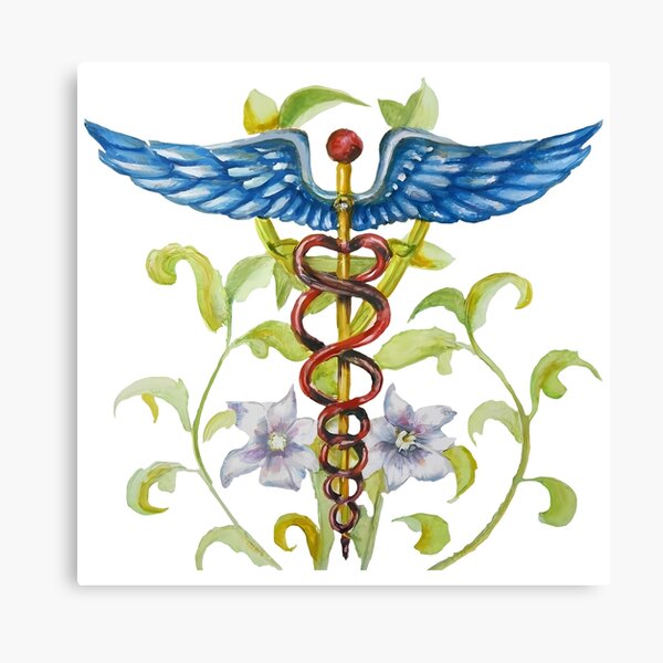 Item preview,  A Botanical Caduceus Cutout - Blossoming Health designed and sold by EmeraldeaArt.