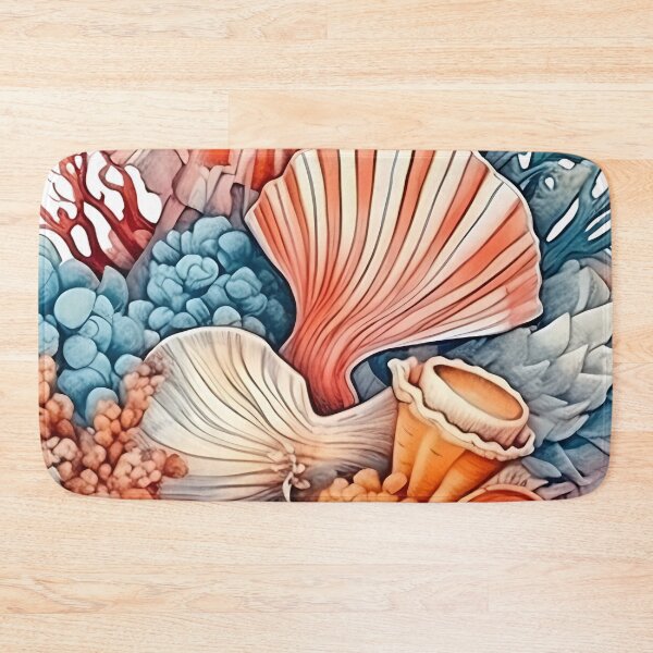 Item preview, Colorful Watercolor Seashells 2 designed and sold by mushizaman.