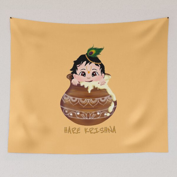 Item preview, Baby Krishna - Cute Krishna - Hare Krishna - krishna conscious kids designed and sold by stayartsy07.
