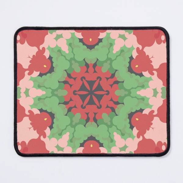 Item preview, Retro Mandala Flower Green and Red designed and sold by WormholeOrbital.