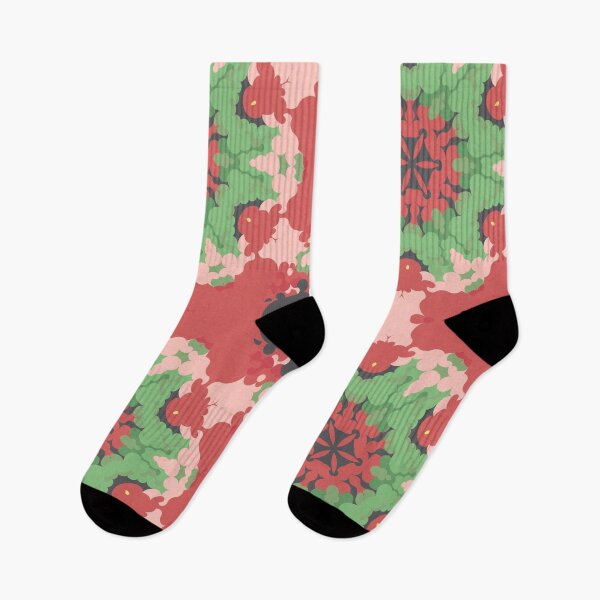 Item preview, Retro Mandala Flower Green and Red designed and sold by WormholeOrbital.