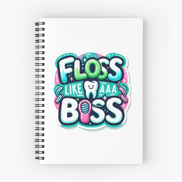 Item preview, Floss Like A Boss - Vibrant Dental Hygiene Sticker designed and sold by ShopiDentistry.