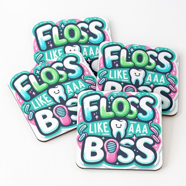 Item preview, Floss Like A Boss - Vibrant Dental Hygiene Sticker designed and sold by ShopiDentistry.