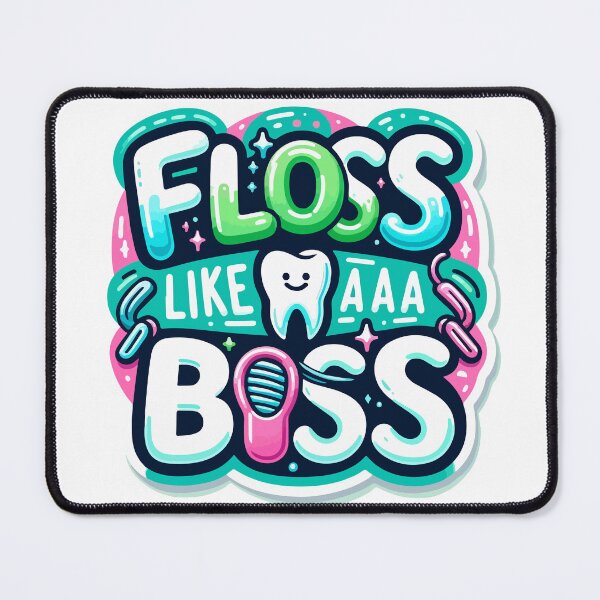 Item preview, Floss Like A Boss - Vibrant Dental Hygiene Sticker designed and sold by ShopiDentistry.