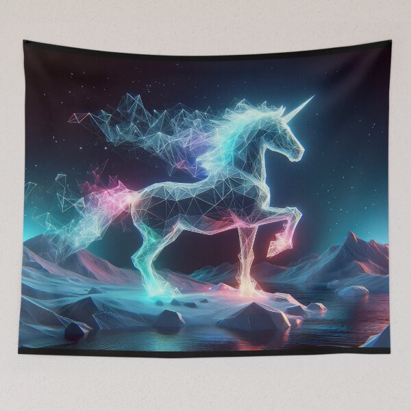 Aperçu de l'œuvre Arctic Glow : Mirage Licorne Lumineux créée et vendue par Nick Seidel.