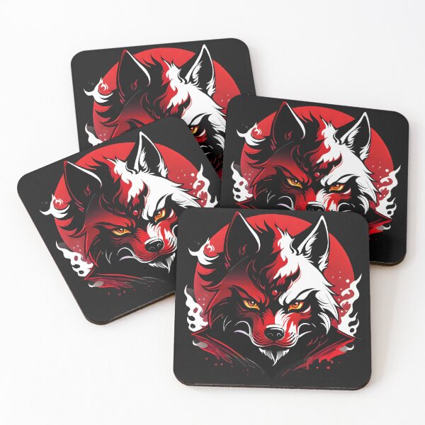 Item preview, Fierce Elegance: A Red and White Wolf Illustration designed and sold by Designowner.
