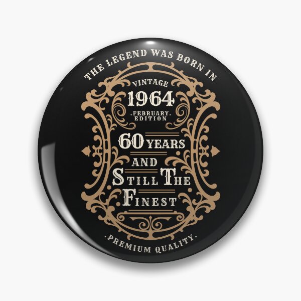 Item preview, Vintage Born February 1964 | 60 Years Old Legend | 60th Birthday designed and sold by 4TeeToo.