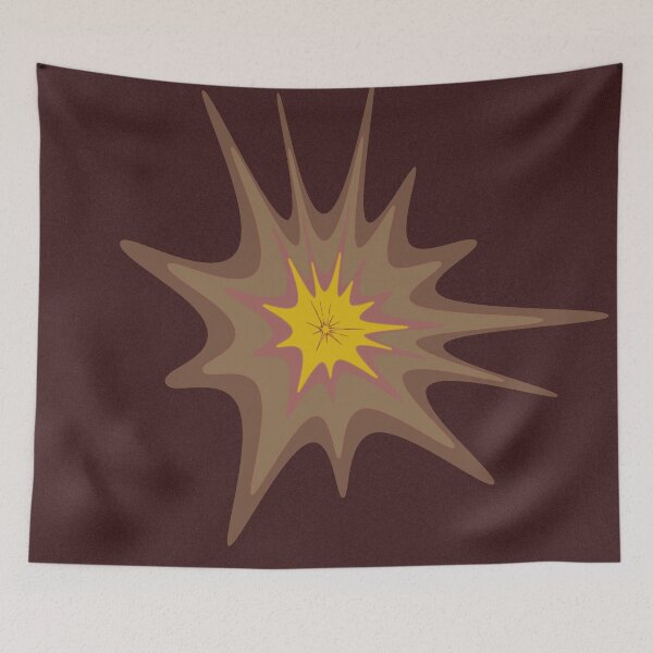 Item preview, Burgundy and Yellow Micro Stellate designed and sold by Tactux - Digital Artist.